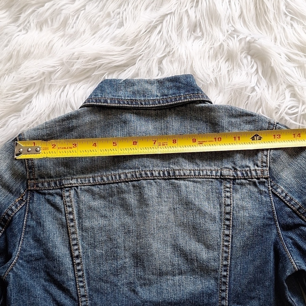 BENETTON JEANS Kids Snap Front Denim Jacket Size (M 7/8) - Picture 12 of 15